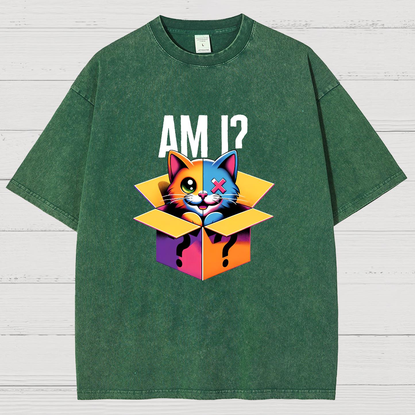 Schrodinger's Cat Shirt, Am I Vintage Distressed T-shirt