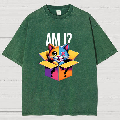 Schrodinger's Cat Shirt, Am I Vintage Distressed T-shirt