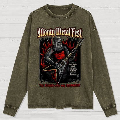Monty Metal Fest Washed Long Sleeve Tee