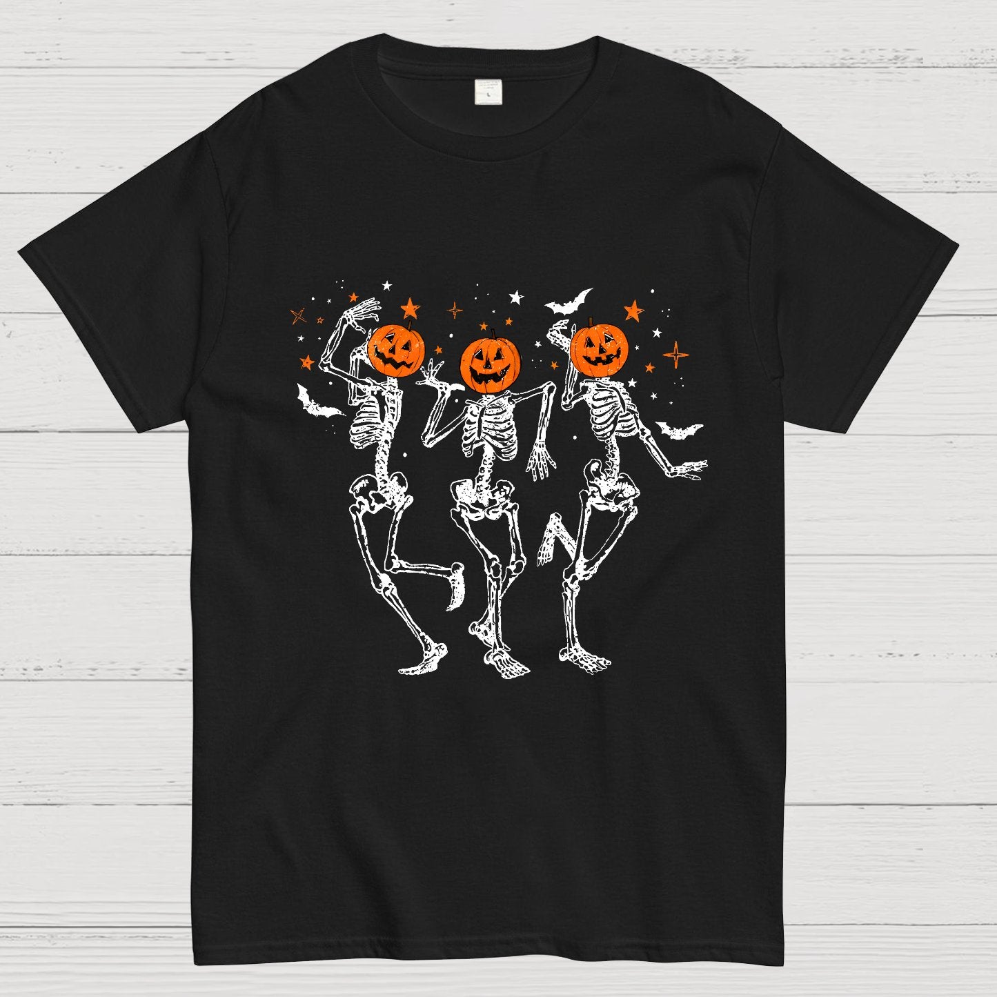 Dancing Skeleton Pumpkin Geeky T-Shirt