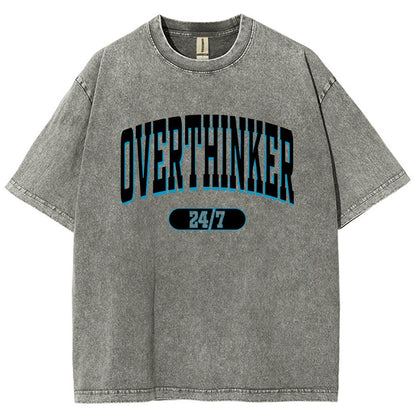 Overthinker All the time Vintage Distressed T-shirt