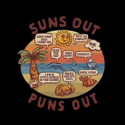 Suns out, Puns Out Vintage Distressed Washed Tank