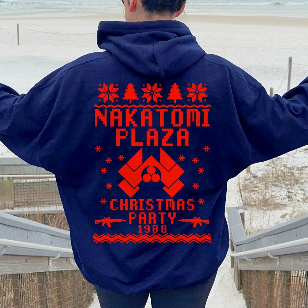 Now I Have a Machine Gun Ho-Ho-Ho Printed Back Unisex Cotton Hoodie