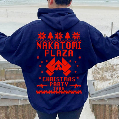 Now I Have a Machine Gun Ho-Ho-Ho Printed Back Unisex Cotton Hoodie