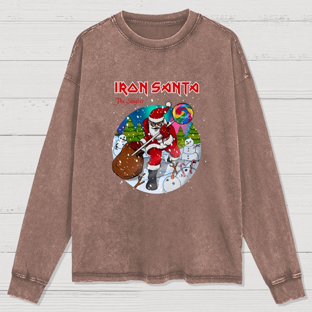Iron Santa Washed Long Sleeve Tee