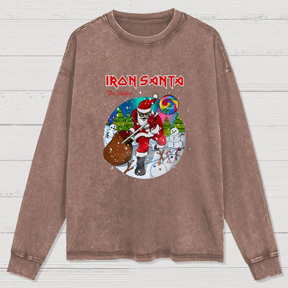 Iron Santa Washed Long Sleeve Tee