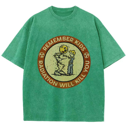 Vintage Radiation Warning Vintage Distressed T-shirt