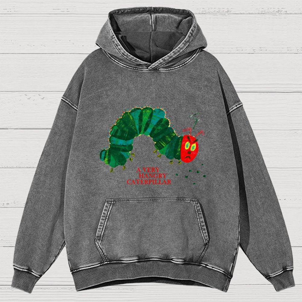 A Very Hangry Caterpillar Vintage Distressed Hoodie