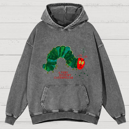 A Very Hangry Caterpillar Vintage Distressed Hoodie