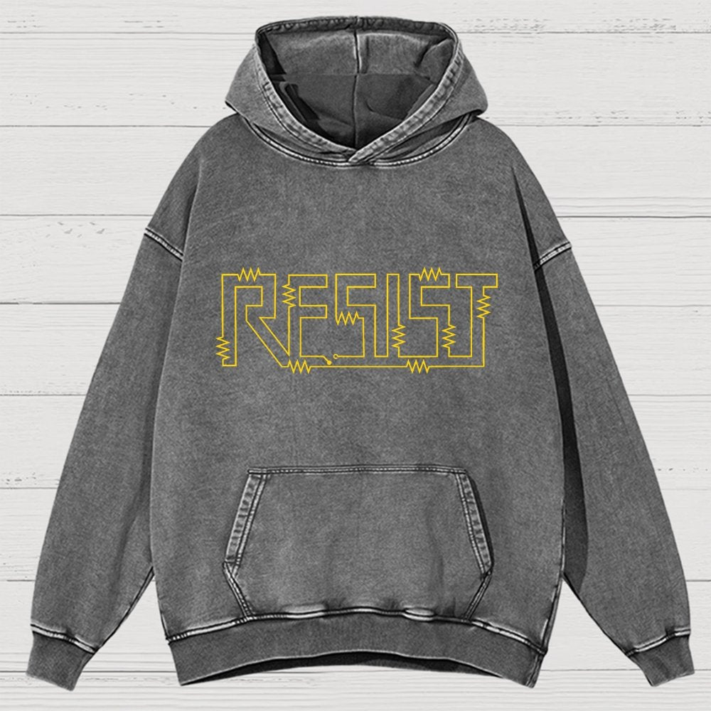 Resist Vintage Distressed Hoodie