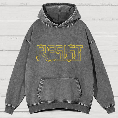 Resist Vintage Distressed Hoodie