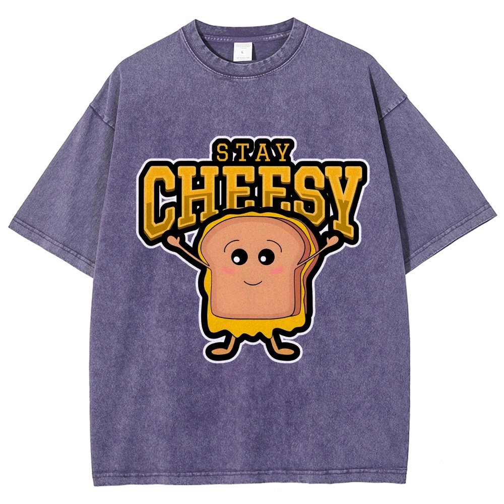 Sandwich Stay Cheesy Vintage Distressed T-shirt
