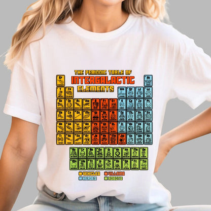 The Periodic Table of Intergalactic Elements Geek T-Shirt