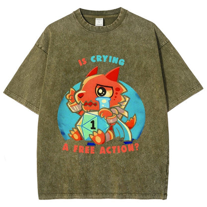 Dragon crying is a free action Vintage Distressed T-shirt