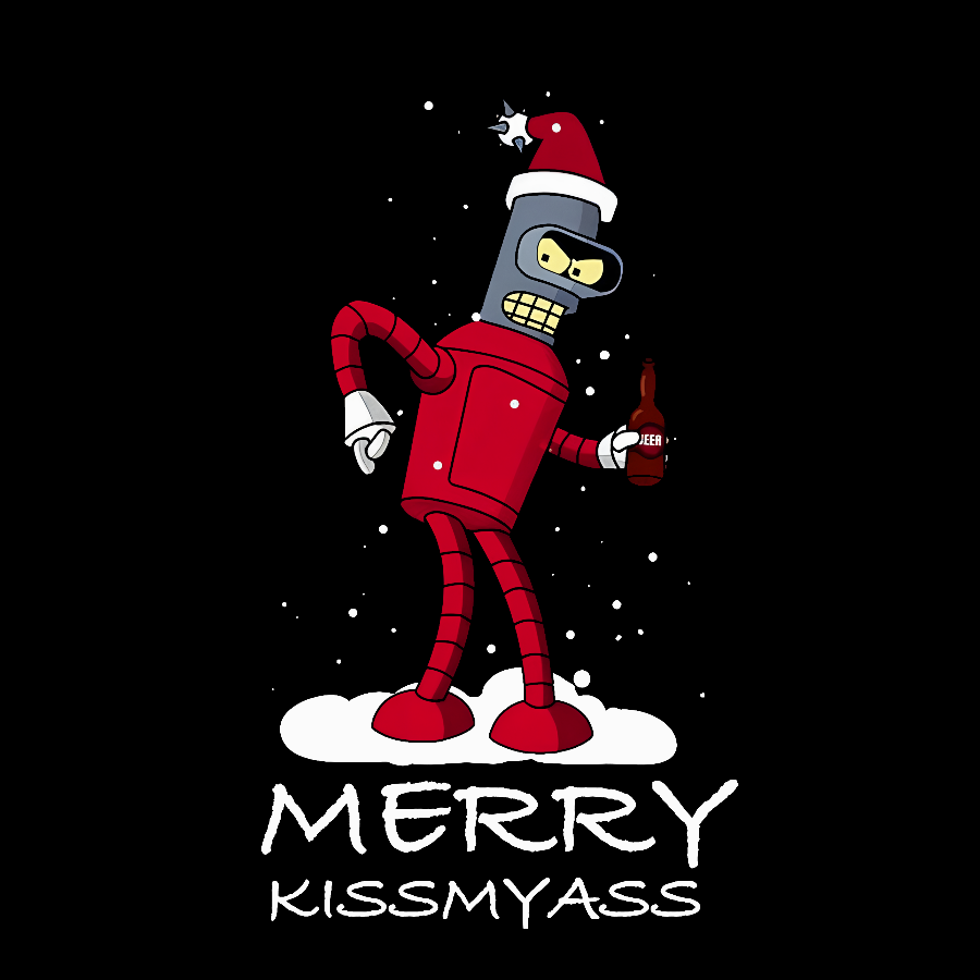 Merry Kissmyass Geek Cotton Sweatshirt