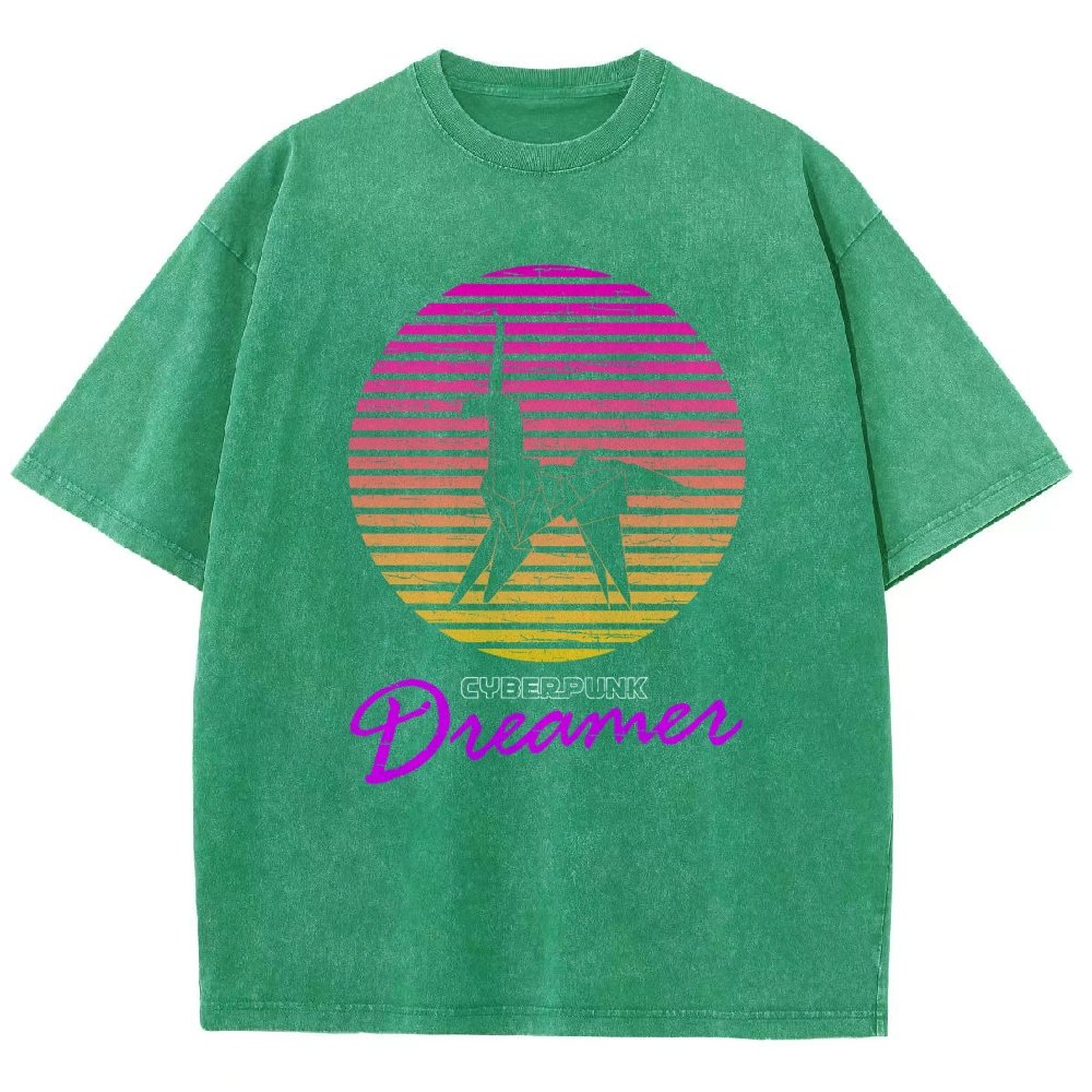 Cyberpunk Dreamer Vintage Distressed T-shirt
