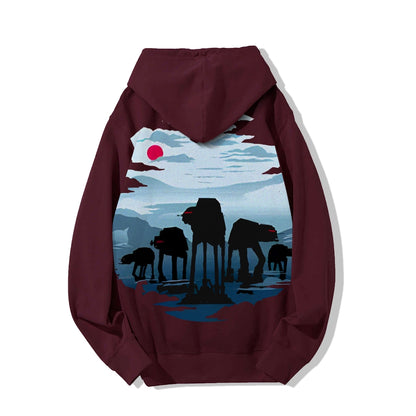Assault Squad Printed Back Cotton Hoodie