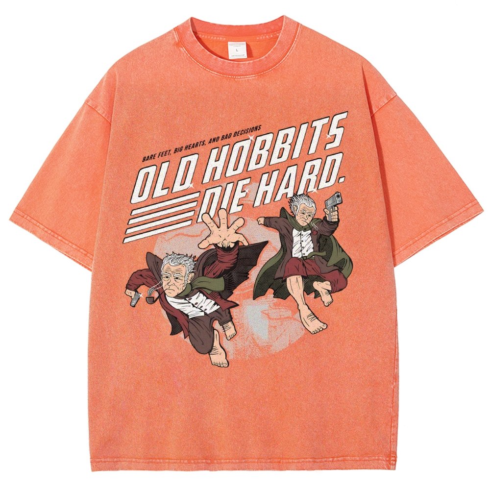 Old Adventurers Die Hard Vintage Distressed T-shirt