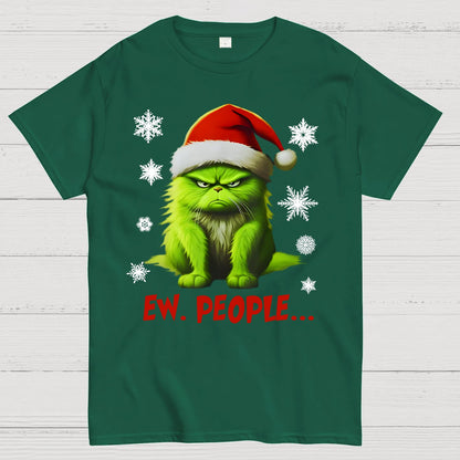 Funny Christmas Cat Geek T-Shirt