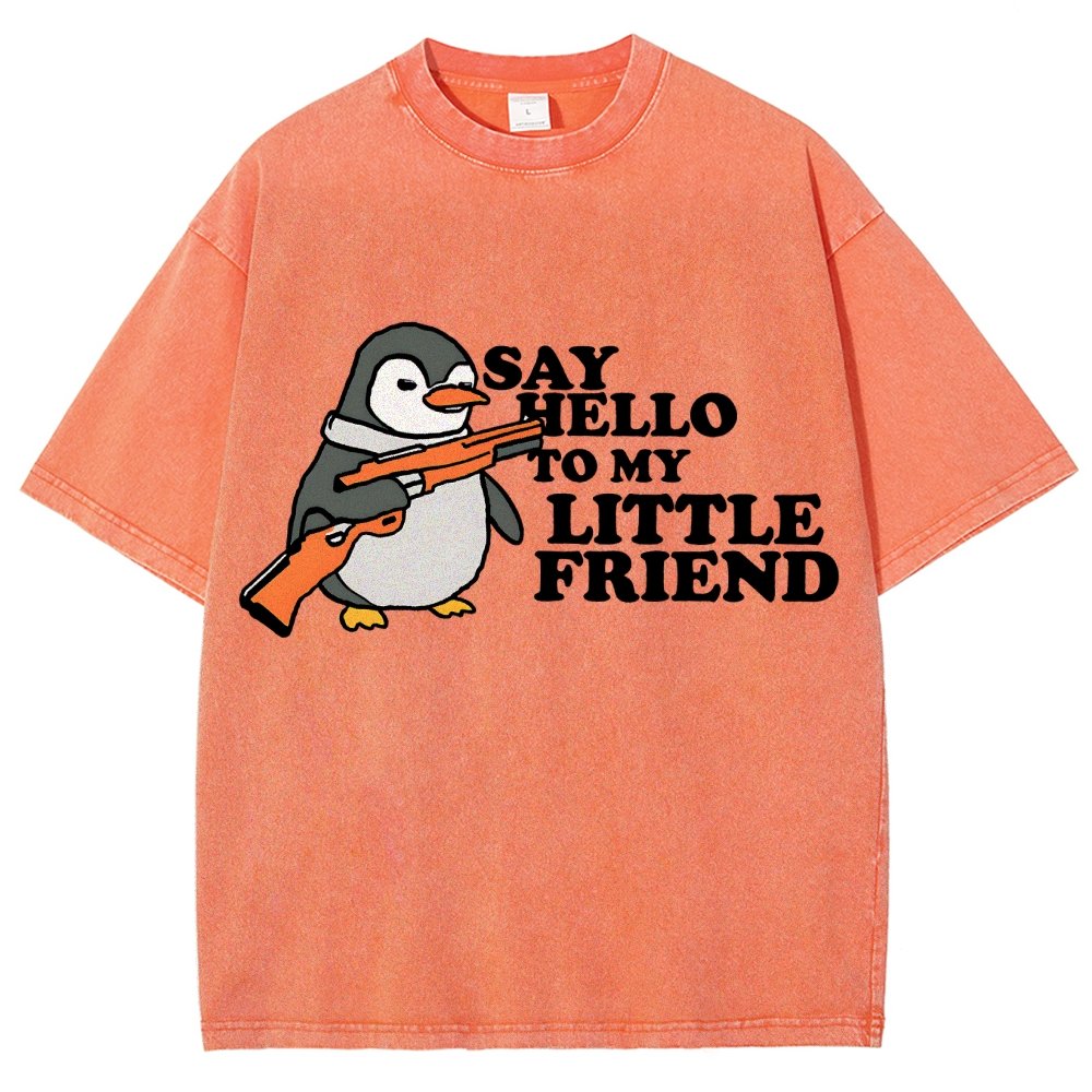 Say Hello To My Little Friend! Vintage Distressed T-shirt