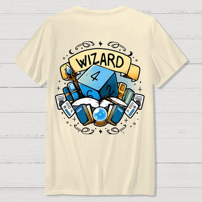 Wizard Dice Front And Back Printing Geek T-Shirt