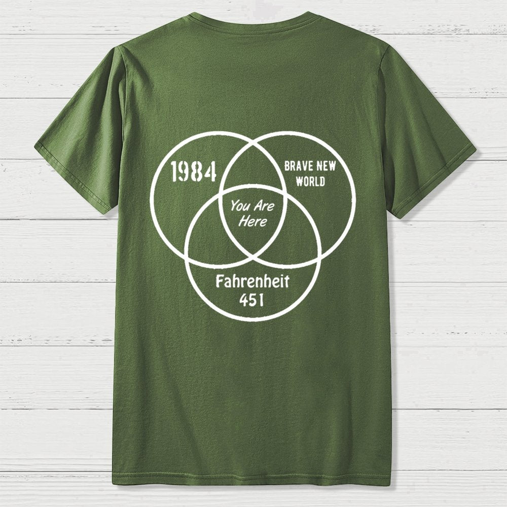 You Are Here Front And Back Printing Geek T-Shirt