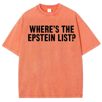 Where’s the Epstein list Vintage Distressed T-shirt