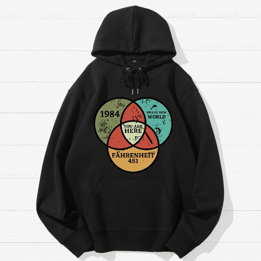 You Are Here Geek Cotton Hoodie