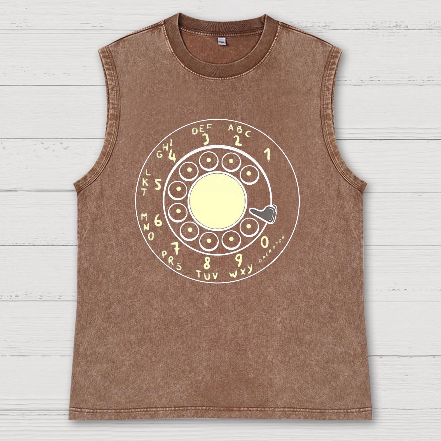 Rotary Dial Vintage Funny Vintage Distressed Washed Tank