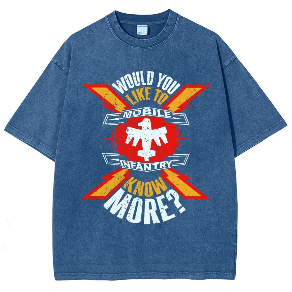 Would You Like to know more? Vintage Distressed T-shirt