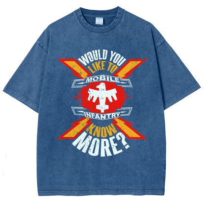 Would You Like to know more? Vintage Distressed T-shirt