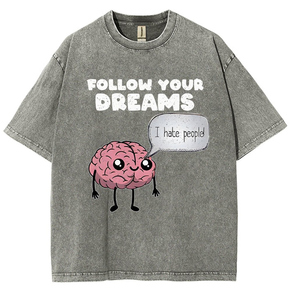 Follow Your Dreams Vintage Distressed T-shirt