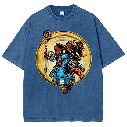 The Black Mage Vintage Distressed T-shirt