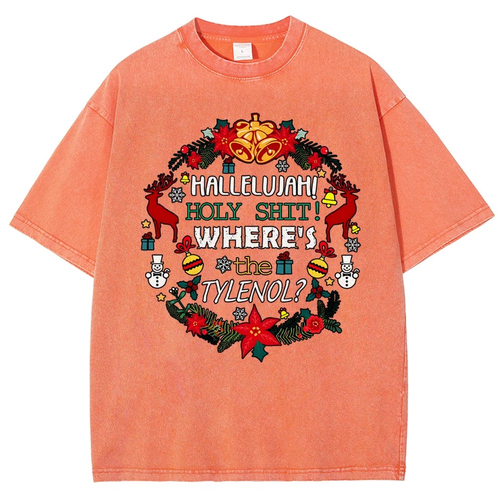 Where's The Tylenol Christmas. Autism Awareness Vintage Distressed T-shirt