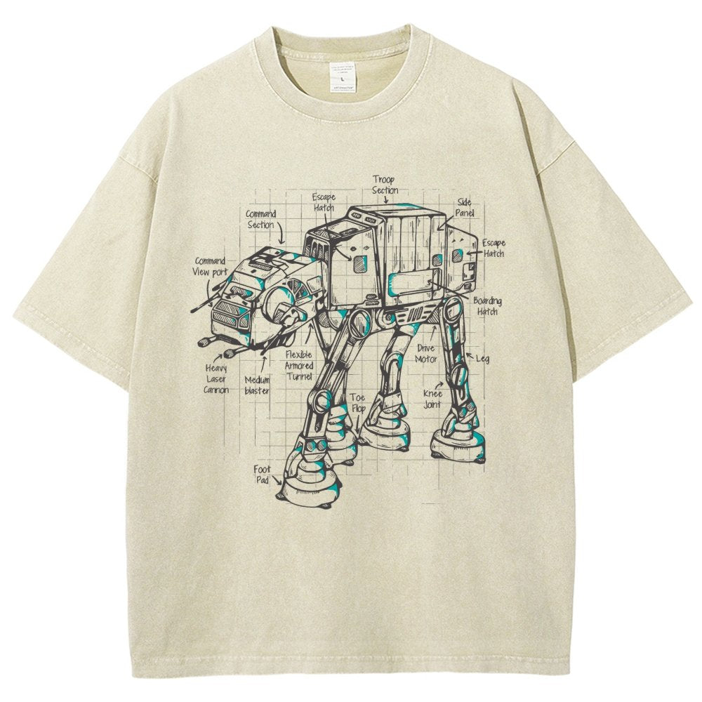 Walker's Blueprint Vintage Distressed T-shirt