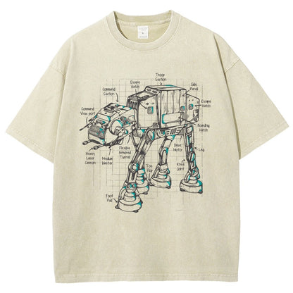Walker's Blueprint Vintage Distressed T-shirt