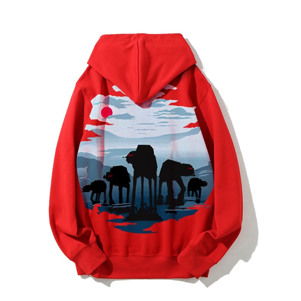 Assault Squad Printed Back Cotton Hoodie