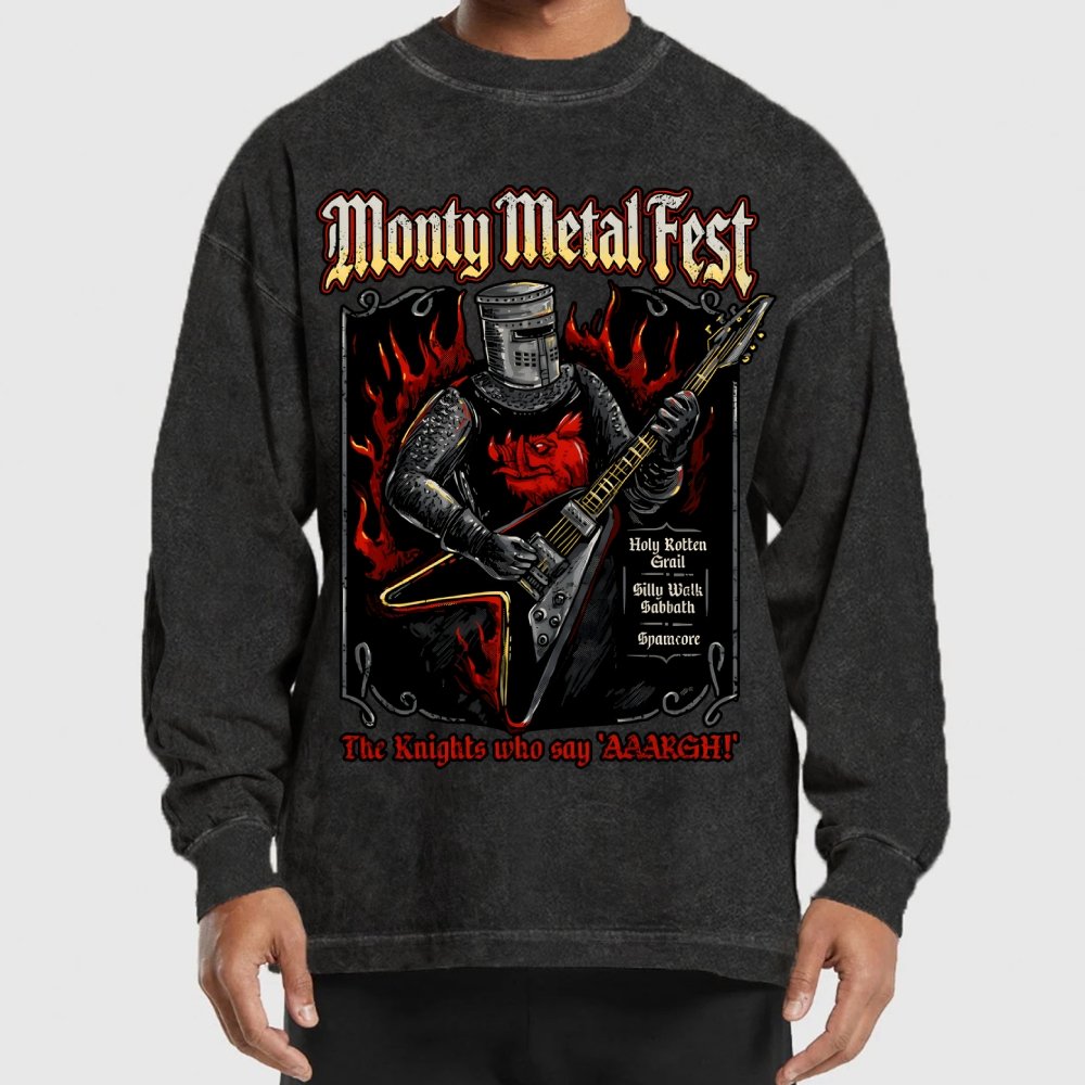 Monty Metal Fest Washed Long Sleeve Tee