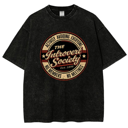 The Introvert Society Vintage Distressed T-shirt