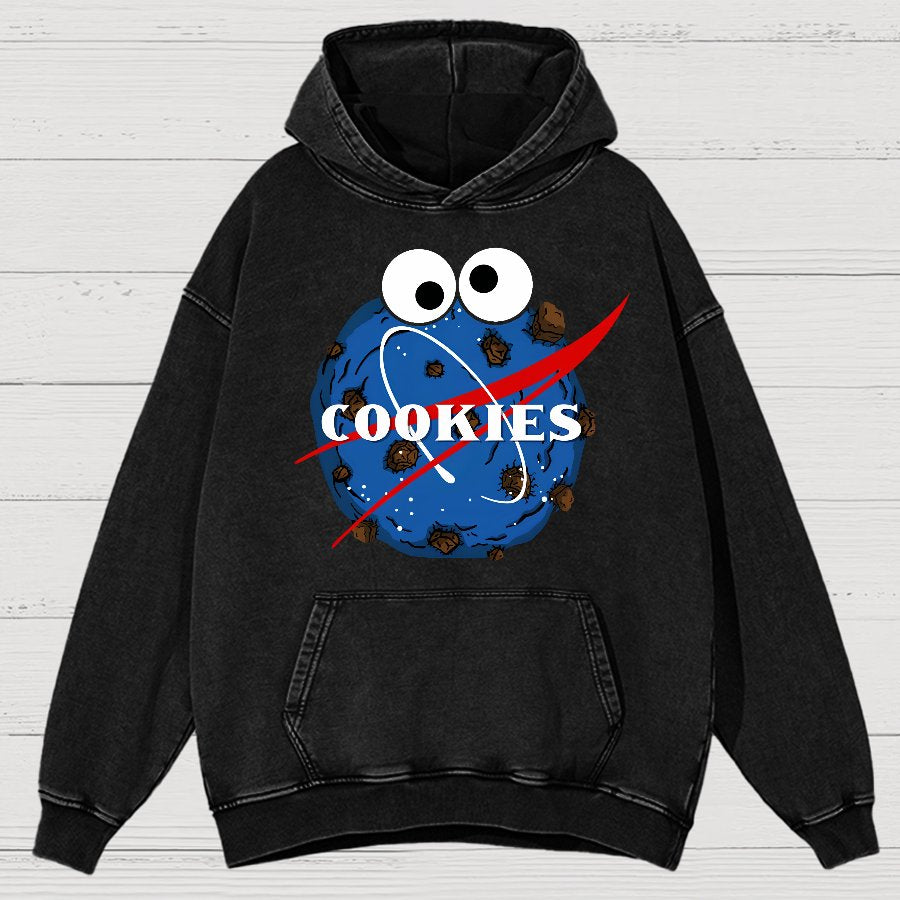 Space Cookies Vintage Distressed Hoodie
