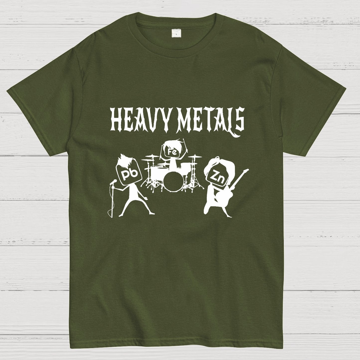 Saying Heavy Metals Rocks Chemistry Geeky T-Shirt