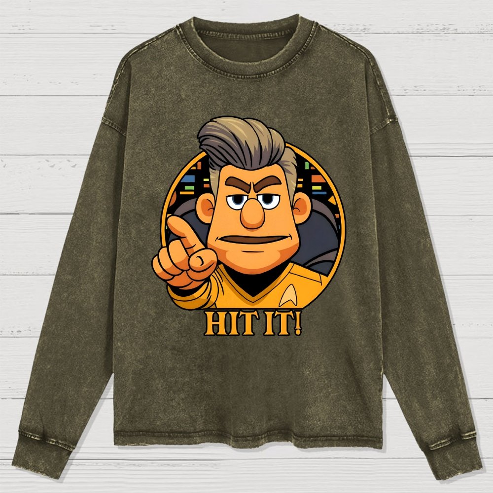 Hit It Washed Long Sleeve Tee
