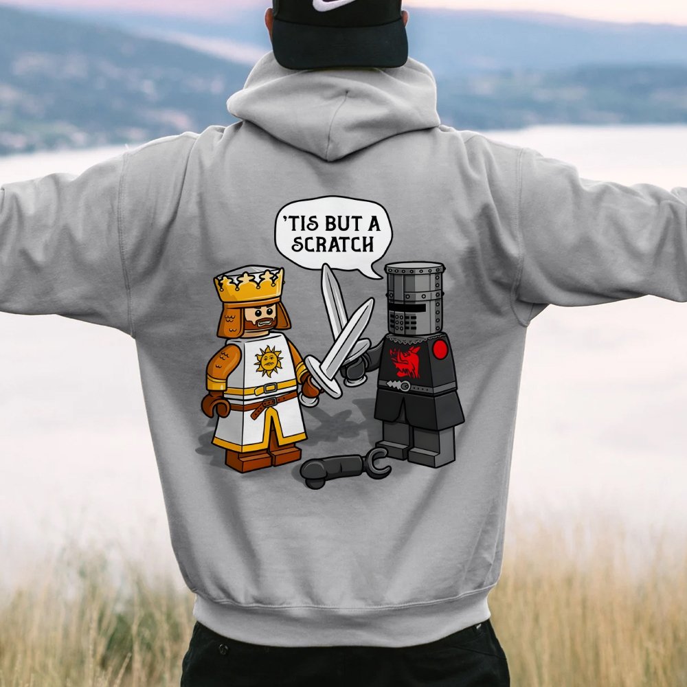 King Vs Knight Printed Back Unisex Cotton Hoodie
