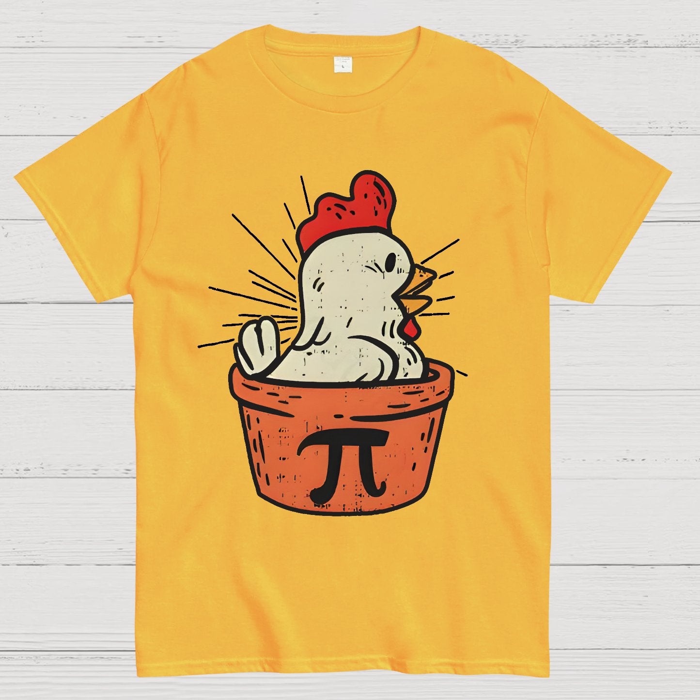 Funny Chicken Pot Pi Geek T-Shirt