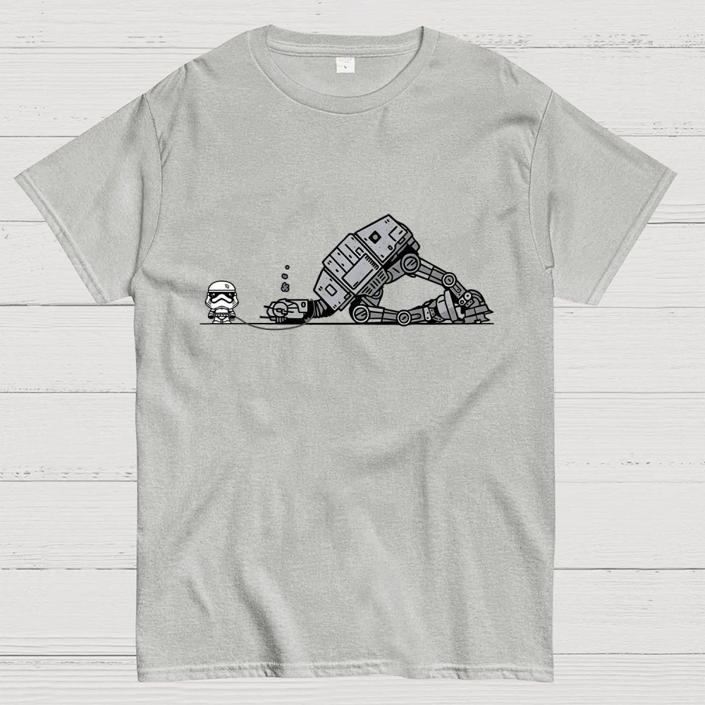 Empire Robot Dog-Planet Battles Geek T-Shirt
