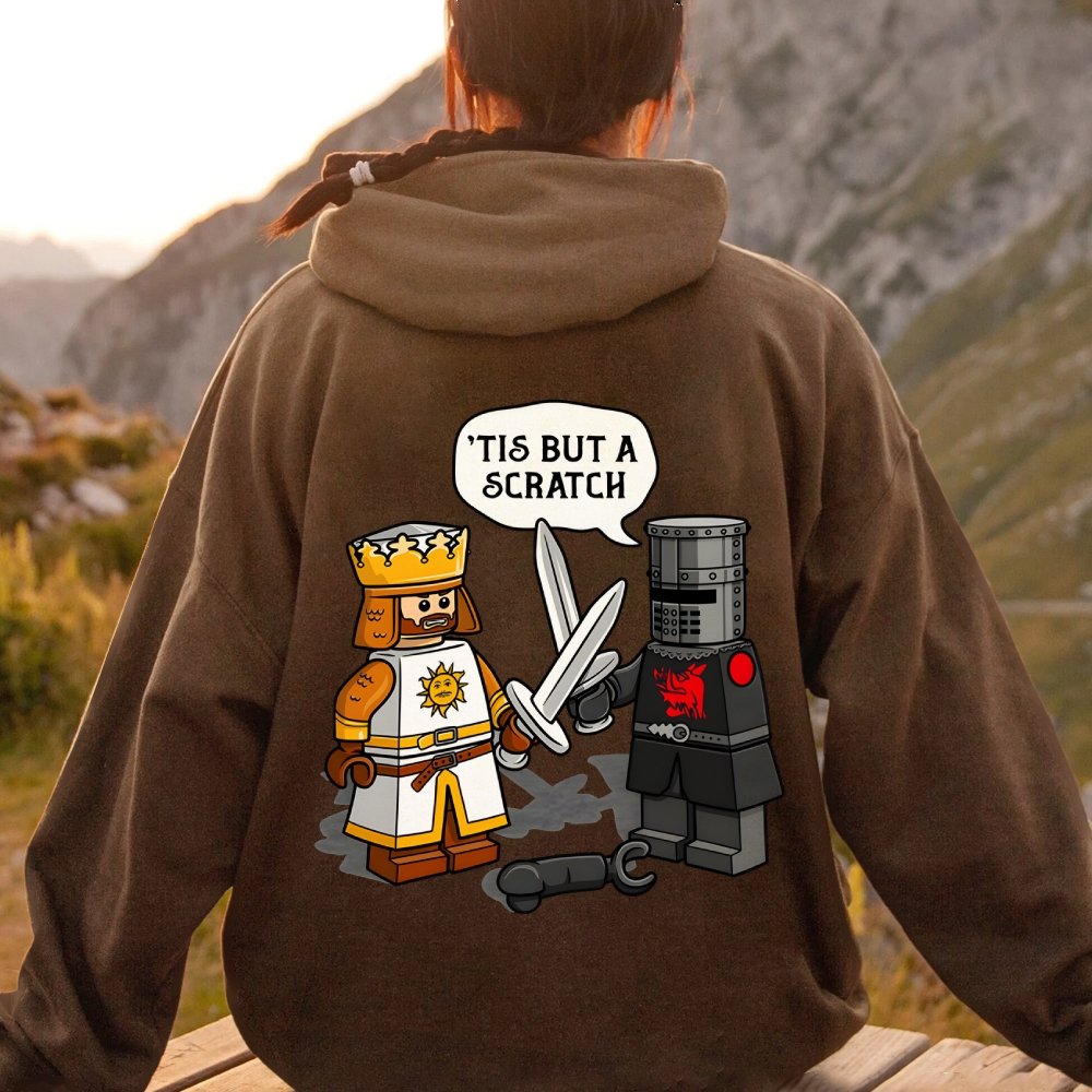 King Vs Knight Printed Back Unisex Cotton Hoodie