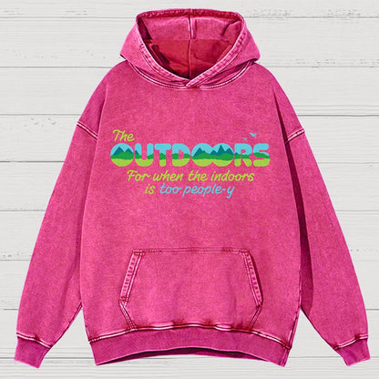 Because The Indoors Is Too People-Y Vintage Distressed Hoodie