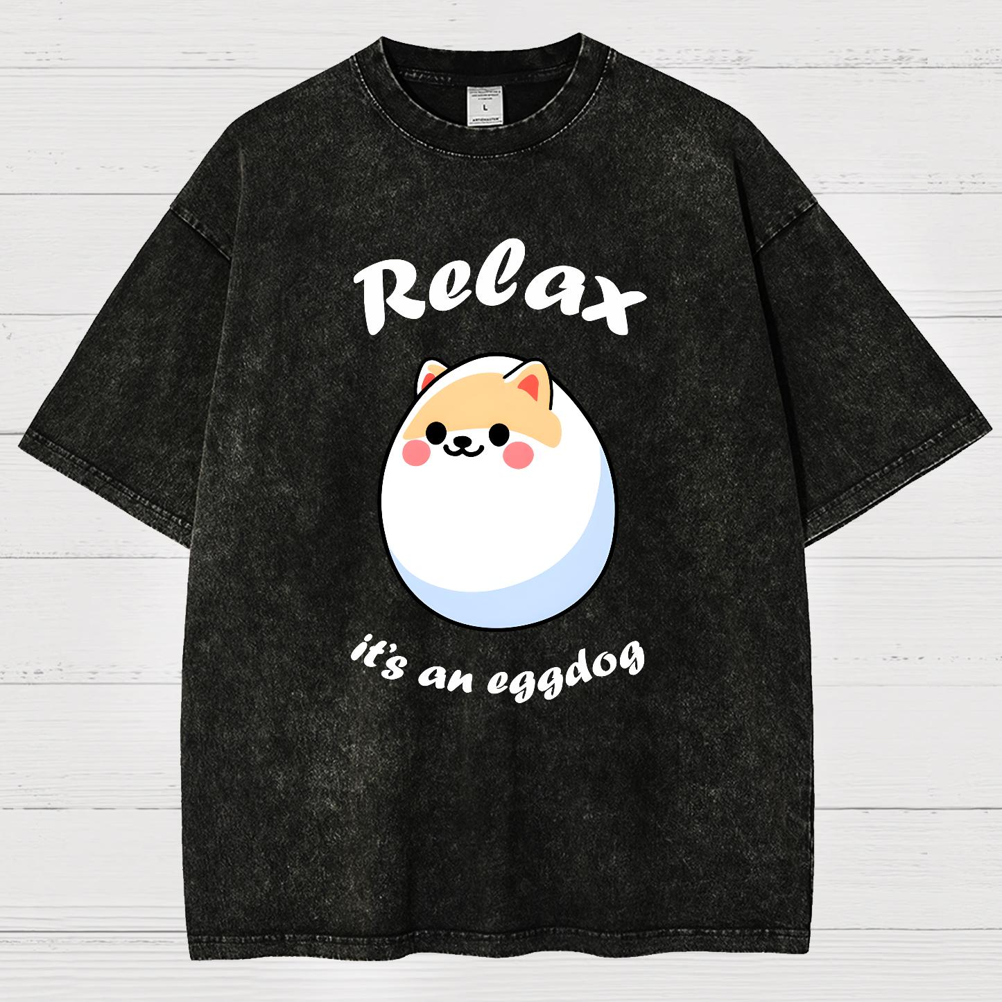 Relax it's an Eggdog Vintage Distressed T-shirt