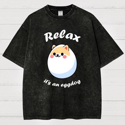 Relax it's an Eggdog Vintage Distressed T-shirt