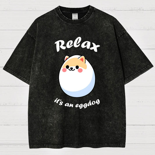 Relax it's an Eggdog Vintage Distressed T-shirt